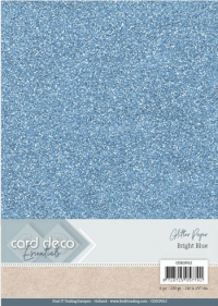 Billede: Glitter karton A4 230g bright blue 6ark, CDEGP012 